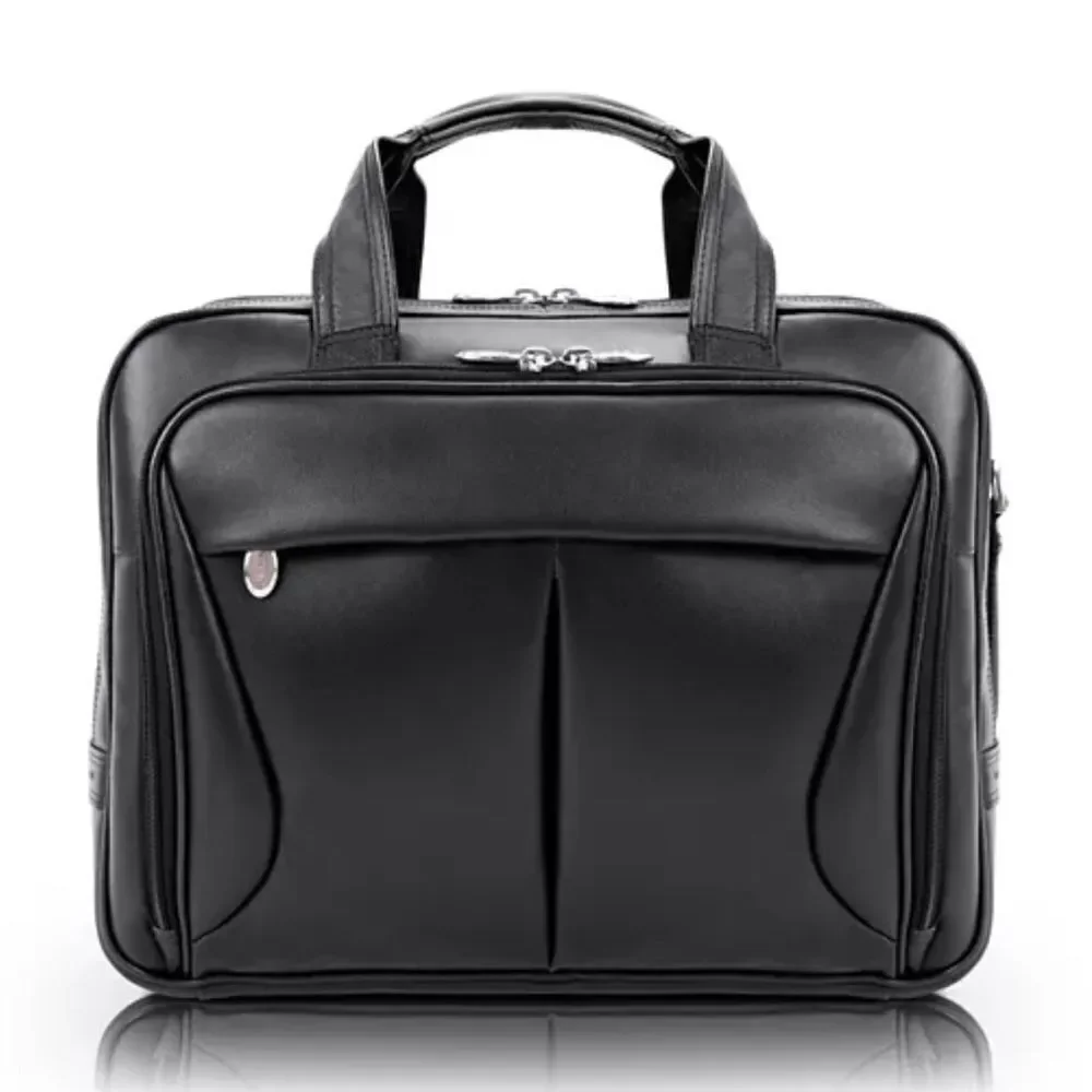 McKLEIN Pearson Leather 17 in.Exp Double compartment Laptop Briefcase bag $480